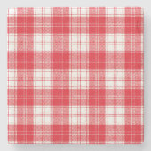 赤い格子縞 ストーンコースター (正面)