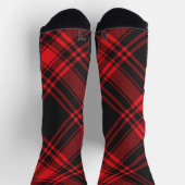 赤い格子縞 ソックス (上部)