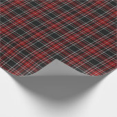 赤い格子縞/タータンチェックの包装紙(カスタマイズ可能な) ラッピングペーパー (角)