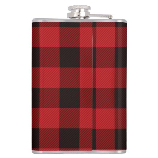 赤い格子縞 フラスク (裏面)