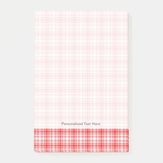 赤い格子縞 ポストイット (正面)