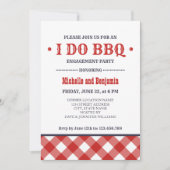 赤い格子縞 | BBQ素朴婚約パーティ 招待状 (正面)