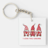 赤い格言とハートパーソナライズされたバレンタインデー キーホルダー (正面)