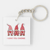 赤い格言とハートパーソナライズされたバレンタインデー キーホルダー (裏面)