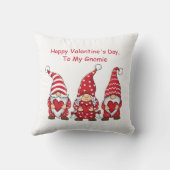 赤い格言とハートパーソナライズされたバレンタインデー クッション (裏面)