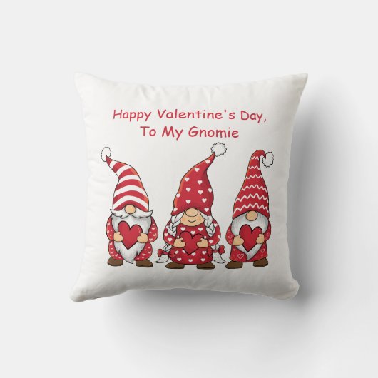 赤い格言とハートパーソナライズされたバレンタインデー クッション (裏面)