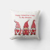 赤い格言とハートパーソナライズされたバレンタインデー クッション (正面)