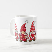 赤い格言とハートパーソナライズされたバレンタインデー コーヒーマグカップ (正面左)