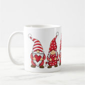 赤い格言とハートパーソナライズされたバレンタインデー コーヒーマグカップ (左)