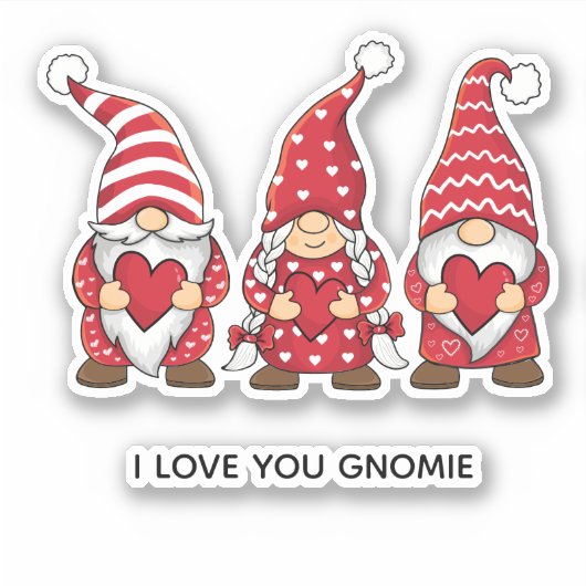 赤い格言とハートパーソナライズされたバレンタインデー シール (正面)