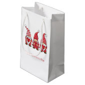 赤い格言とハートパーソナライズされたバレンタインデー スモールペーパーバッグ (裏面アングル)