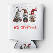 赤い格言の三人はぶら下がった私と一緒だ 缶クーラー (正面)