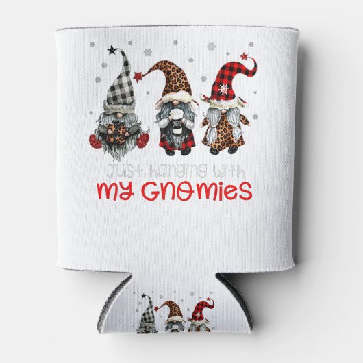 赤い格言の三人はぶら下がった私と一緒だ 缶クーラー (正面)