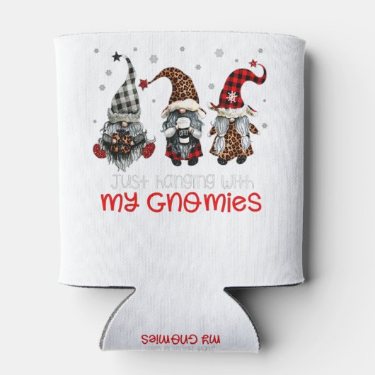 赤い格言の三人はぶら下がった私と一緒だ 缶クーラー (裏面)