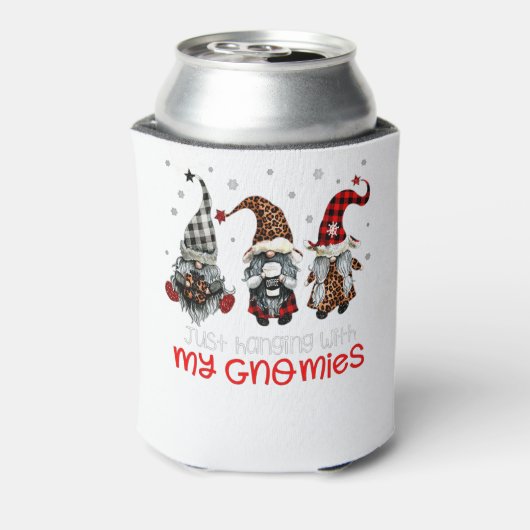 赤い格言の三人はぶら下がった私と一緒だ 缶クーラー (缶裏面)