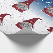 赤い格言パターン ラッピングペーパー (角)