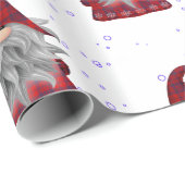 赤い格言パターン ラッピングペーパー (ロールコーナー)