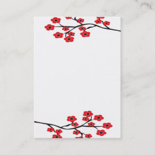 赤い桜の名刺 名刺