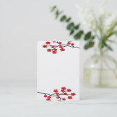 赤い桜の名刺 名刺 (スタンド正面)