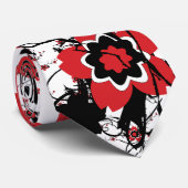 赤い桜の桜のデザイン ネクタイ (ロール)