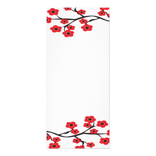 赤い桜の棚カード ラックカード (正面)