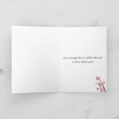 赤い桜の結婚式のお礼状 サンキューカード (内部)