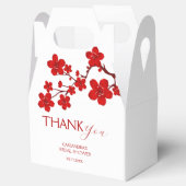 赤い桜の花のブライダルシャワー フェイバーボックス (オープン)