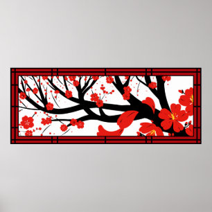 赤い桜 ポスター