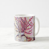 赤い梅の花 コーヒーマグカップ (正面右)