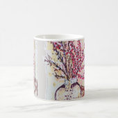 赤い梅の花 コーヒーマグカップ (中央)