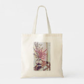 赤い梅の花 トートバッグ (裏面)