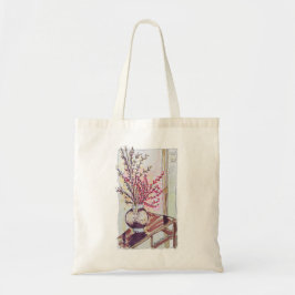 赤い梅の花 トートバッグ
