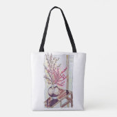 赤い梅の花 トートバッグ (裏面)