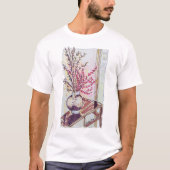 赤い梅の花 Tシャツ (正面)