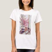 赤い梅の花 Tシャツ (正面)