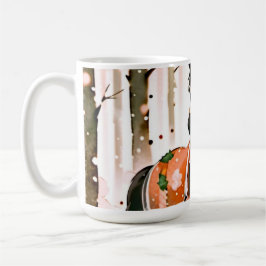 赤い森の中の馬 コーヒーマグカップ