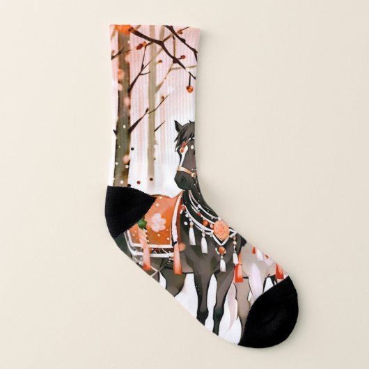 赤い森の中の馬 ソックス (左内側)