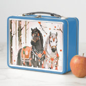 赤い森の中の馬 メタルランチボックス (インサイチュ)