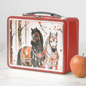 赤い森の中の馬 メタルランチボックス (インサイチュ)