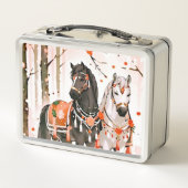 赤い森の中の馬 メタルランチボックス (裏面)