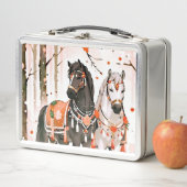 赤い森の中の馬 メタルランチボックス (インサイチュ)
