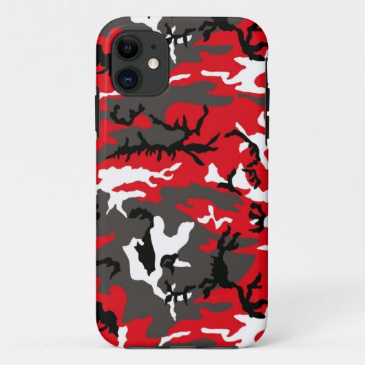 赤い森林カムフラージュ Case-Mate iPhoneケース (裏面)