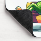 赤い椅子に大きなジルのピクルス マウスパッド (コーナー)