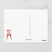 赤い椅子のはがき ポストカード (裏面)