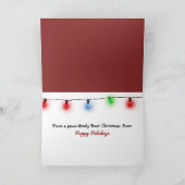 赤い椅子フランスのにクリスマス・ブラック・ブルドッグ カード (内部)