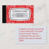 赤い構成の本 名刺 (正面/裏面)