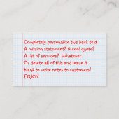 赤い構成の本 名刺 (裏面)