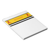 赤い標準リボン ノートパッド (アングル)