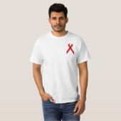 赤い標準リボン Tシャツ (正面フル)