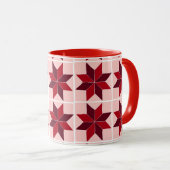 赤い模様のマグカップ マグカップ (正面右)